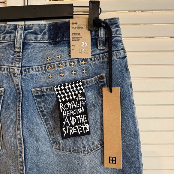 NWT NEW Ksubi Chlo Wasted Jeans Klub Trashed Denim - Picture 11 of 14